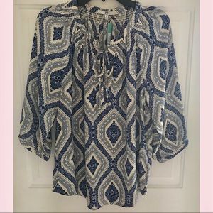 Stitch Fix Q & A Darcie Split Neck Blouse
